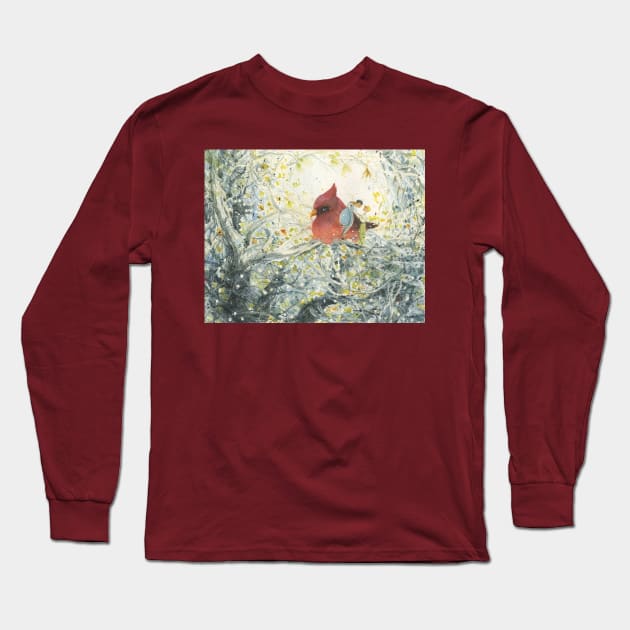 Cardinal Long Sleeve T-Shirt by Alina Chau